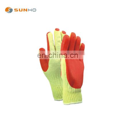 SUNNYHOPE Hand gloves latex gloves wholesale rubber 7 Gauge with Solid latex coated on palm Elastic cuff gloves