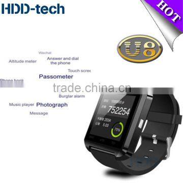 Bluetooth Smart Watch U8 Waterproof Portable Sport Watch Smart Phone Watch photo-2