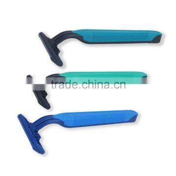 rubber handle twin blade man disposable shaving razor