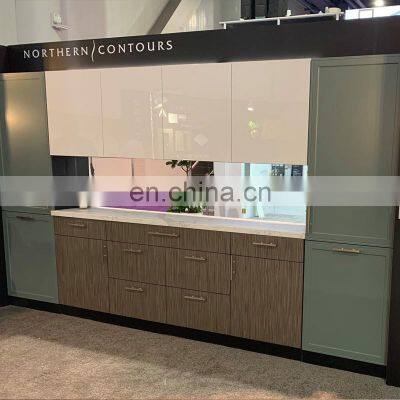 Low cost lacquer and Melamine combination kitchen cabinets