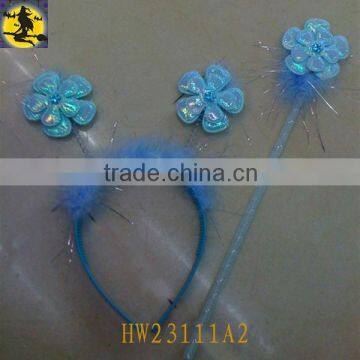 2013 New Design Blue Flower Headband Set