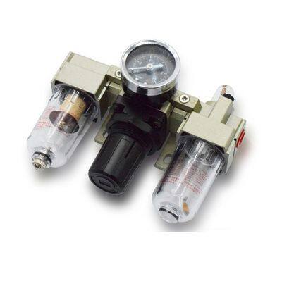 AC2010-02 FR.L Two Points Air Source Treatment Units Pneumatic Filter Regulator Lubricator With Compressor Gauge photo-3