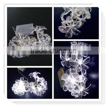 white battery operated fairy led lights with fancy design flowers