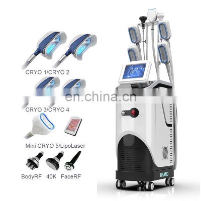 Fat freezing facial rf lipo laser 360 cryolipolysis machine with 5 handles for body double chin fat reducing