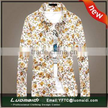 Hot sale latest Hawaiian man shirt/2015 custom dobby shirt/wholesale man shirt made in China