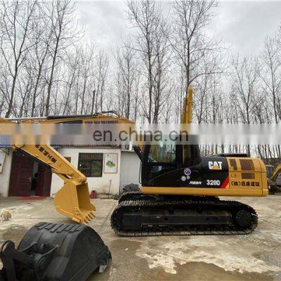 Low working hours cat 320d 320d2 320dl crawler excavator with breaker line