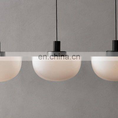 Nordic Glass Pendant Lamp For Restaurant Creative Minimalist Chandelier Bar Table Tea Room Bedside Single Head LED Hanging Light