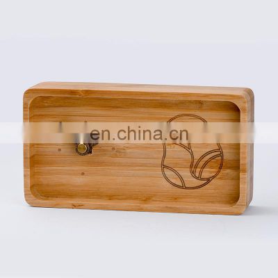 Customized Animal Shaped Desktop Small Rectangle Bird Bamboo Analog Desk & Table Clocks