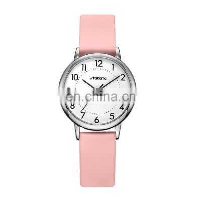 UTAKATA Fashion Alloy Watches For Child Soft Silicone Band Wristwatch Kids Watch A0001