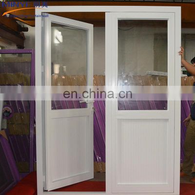 aluminium external doors/aluminum double glass swing open style casement door in double panel