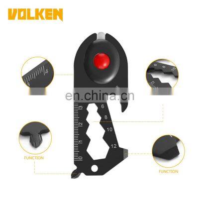 Multi-function Tool Card Camping Combination Tool Belt Light Blackened Stainless Steel Card Outdoor EDC Mini Tool photo-3