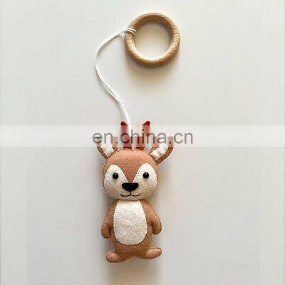 Hot Sale Baby Gym Hanging Toy Handmade High Quality Woodland Nursery Montessori Felt Toys Crib Hanging Vietnam Supplier photo-3