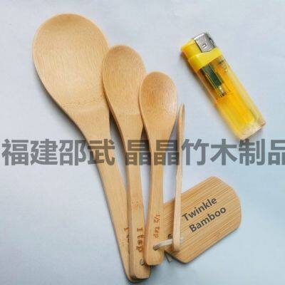 bamboo measuring spoons,bamboo wooden measruing spoon with scale