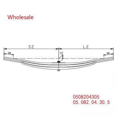 0508204305, 05.082.04.30.5 Trailer Parabolic Spring of  BPW parabolic spring hand trolley Wholesale For BPW