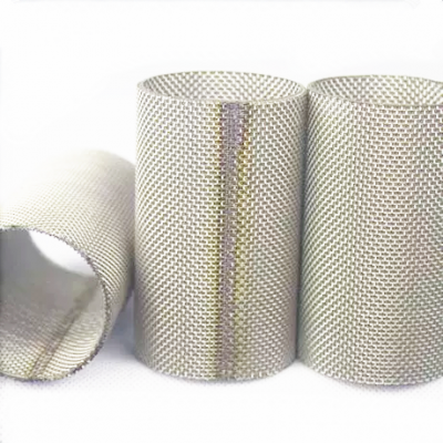 50 100 150 200 300 500 Micron 304 Stainless Steel Woven Wire Mesh Screen Cylinder Filter Tube photo-2