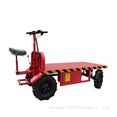 Cargo Transport Electric Flat Car Four Wheel Electric Flatbed Truck Transporter