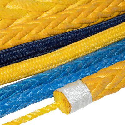 12 Strand Polyester/Nylon/PP/PE/Polypropylene/Mixed/Hmpe/UHMWPE Hawser Marine Mooring Rigging Towing Winch Rope