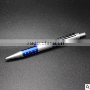 Press the Plastic Ballpoint Pen Wholesale Imitation Metal Pen Oil Penmade of High-grade Silver Spray Oil Pen photo-3