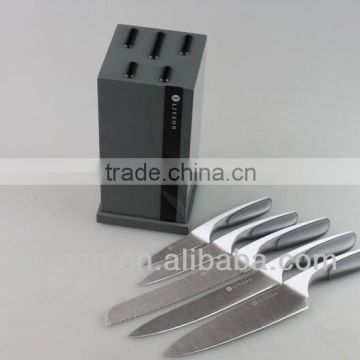 2014 Lifestyle LIVEON 5 pcs Titanium Knife Set with MDF Block