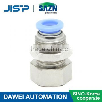 SAZN PMF series bulkhead female straight pneumatic fitting quick connector fitting