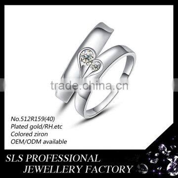 2015 best selling sterling silver plain rings alibaba express zirconia stone white crystal jewelry wedding ring for lover