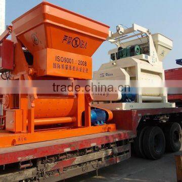 JS1000 small concrete mixer with twin shaft