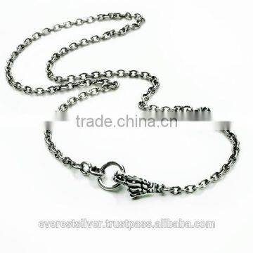 Factory price Skull hand Necklace silver 925 chain