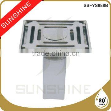 SSFYS888B Bathroom and toilet square stainless steel basement floor drain diagram