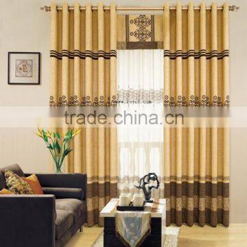 100%polyester plain dyed window curtain for cafe home hotel Living Room Curtains