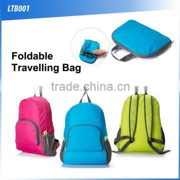 (160405) Fashion custom foldable backpack hiking bag travelling bag