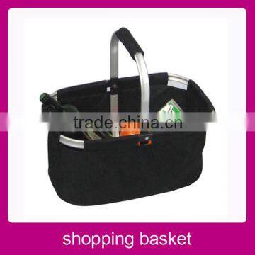 Metal handle folding shopping basket & picnic basket