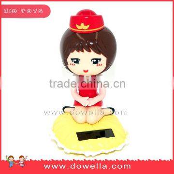Custom solar power shaking figurines toy