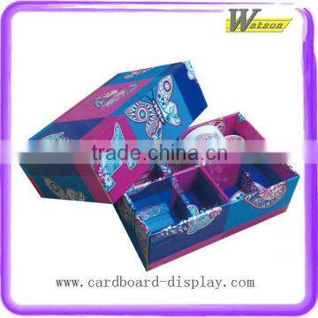 Customized Compartment Paperboard Glass Cups Packaging Box