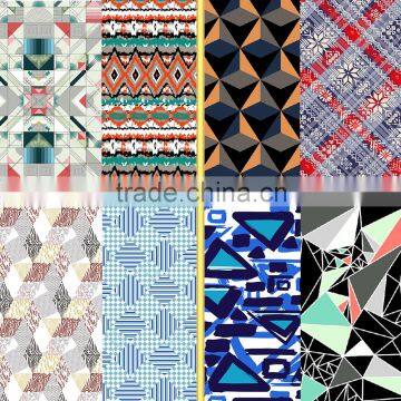 Geometry design fabric for underwear /new design print pattern for clothes