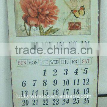 antique butterfly rose calendar design christmas decoration