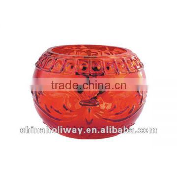 RED GLASS VOTIVE HOLDER