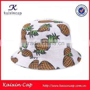 floral pinapple pattern bucket hat