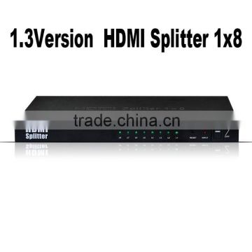 HDTV signal splitter 1X8 ( HDMI splitter 1 in 8 out )