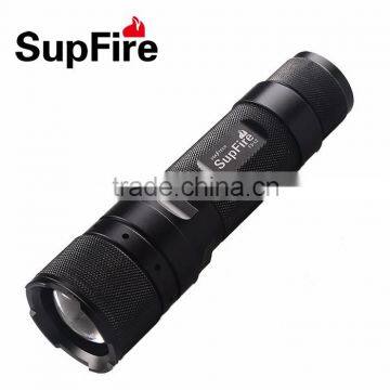 Supfire F3-XPE Rechargeable Flashlight or AAA Battery Led Zoom Torch