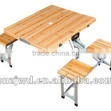 outdoor wooden folding table sets