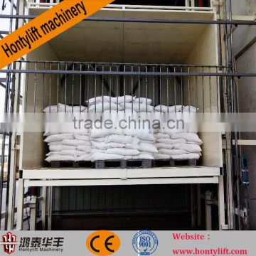 outdoor lead rail material lift platform/electric lift china