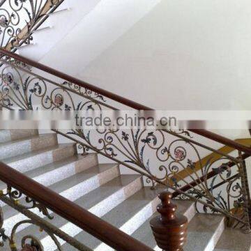 morden wrought iron stairway handrail design/forged iron staircase railing