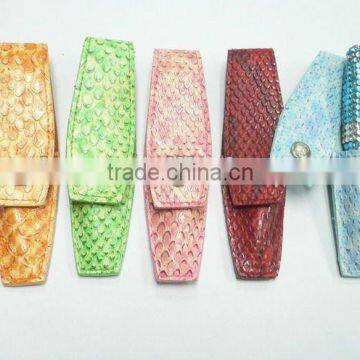 Various Color pu Leather Pen Box for Single Mini Ball Pen as a Gift Set