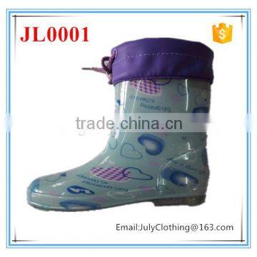 Best selling beautiful pvc rain Boots for women plastic boots