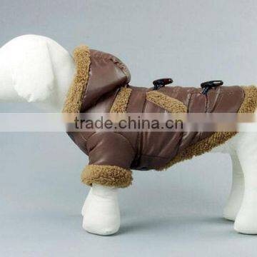 Wholesale pet dog winter warm coat with hat and bow tie+size available