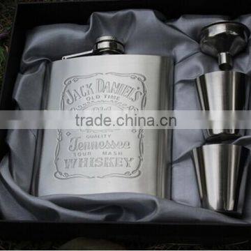 stainless steel hip flask set ,304 stainless steel ZH-823