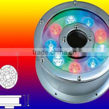 9W led underwater fountain light with stainless steel housing IP68