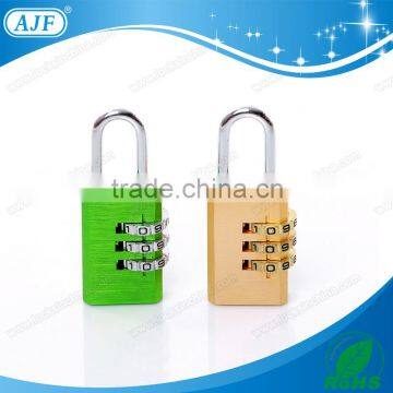 AJF High quality and top security 3 Dials aluminium material password lock, gym locker lock