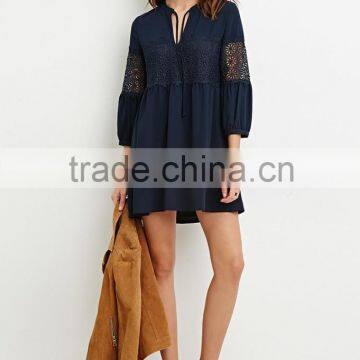 Sweet Flowers and Crochet Seven Sleeve Dress photo-4