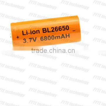 HOT selling!! high capacity Li-ion battery 6800mAh 26650 battery 3.7V li-ion battery wholesale